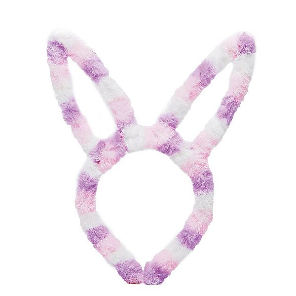 Tiara Orelha Coelho Pelúcia Rxo / Branco 26x19x1