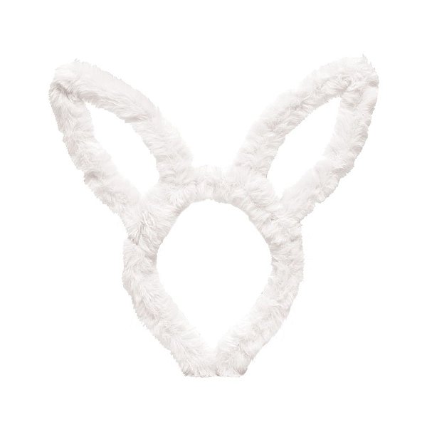 Tiara Orelhas Coelho Branco 30x20x2