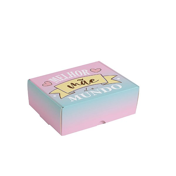 Caixa Para 4 Brigadeiros Melhor Mãe 9x9x4,5cm - 10 Un