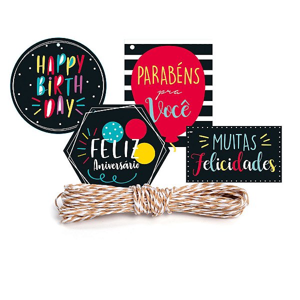 Kit Fechamento Presente Aniversario - 13 Peça