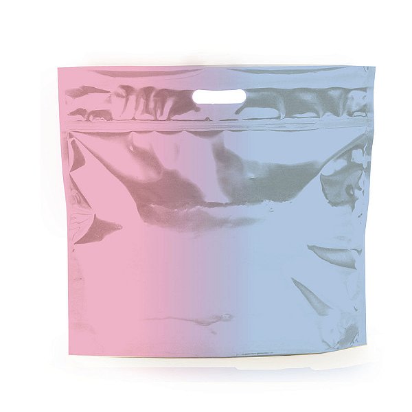 Sacola Laminada com Ziper Degradê 46x43 Sanfonado - 1 Un