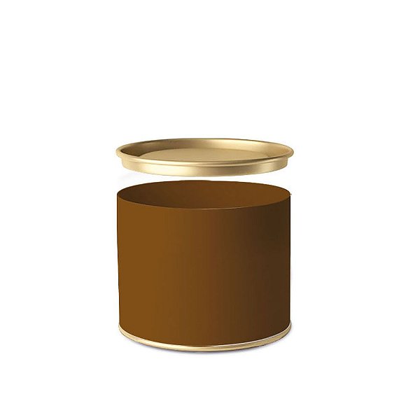 Lata para Bombons Ombre Marrom 11x9,1cm - 1 Un