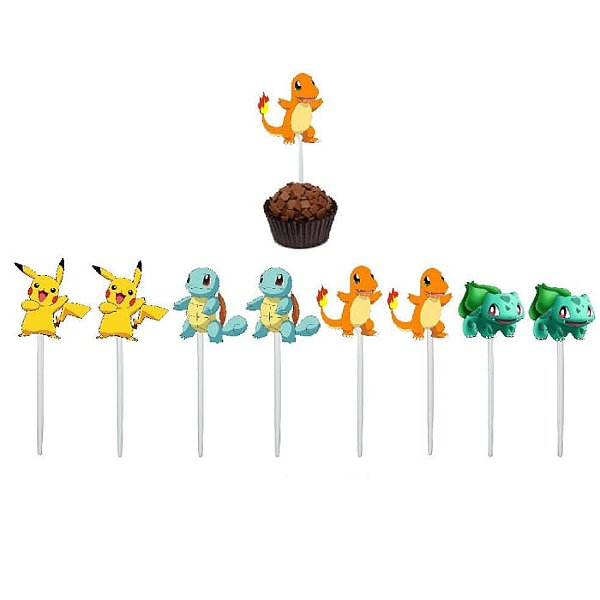 Festa Pokémon - Kit Palito para Docinhos - 8 Un