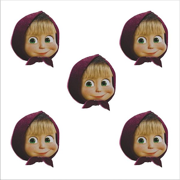Mini Carinha Decoração Festa Masha e o Urso - Masha