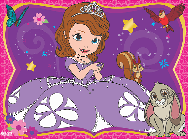 Painel Retangular de TNT Decoração Festa Princesinha Sofia - 1 Un