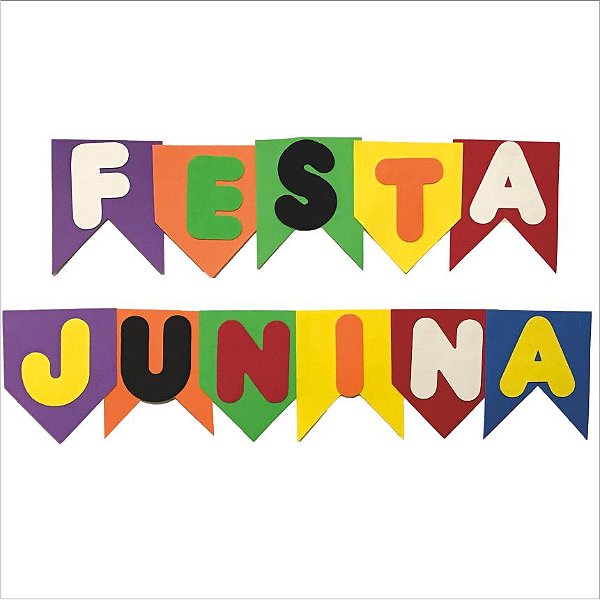 Bandeirinhas Junina Painel Alto Relevo Papel Cartão 1,20 Cm - 1 Un