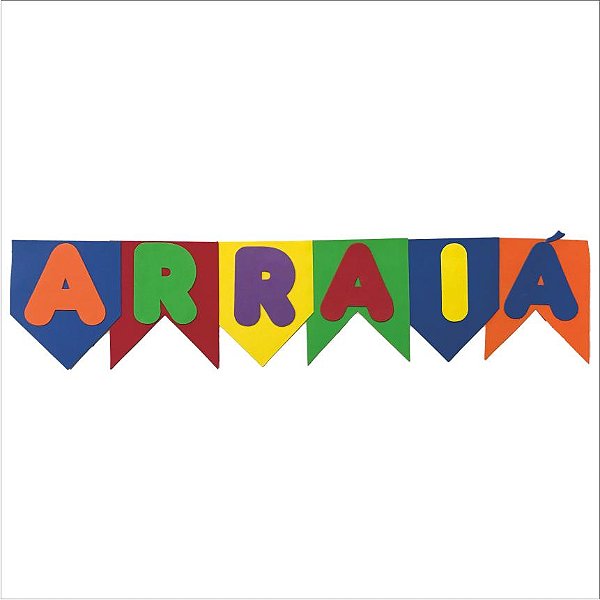 Bandeirinhas Junina Painel Alto Relevo M.D.F Arraiá 64Cm - 1 Un