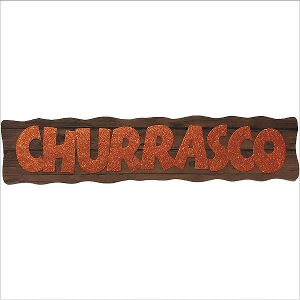Painel Relevo para Decoração Junino Letreiro Churrasco - 1 Un