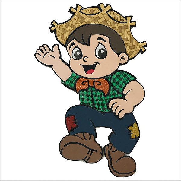 Painel Relevo para Decoração Junino Menino Caipira - 1 Un