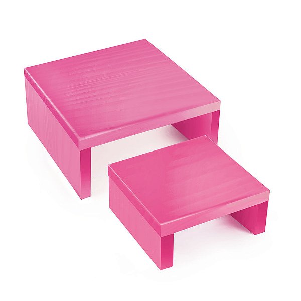 Suporte Elevação Quadrado P Pink - 2 Un
