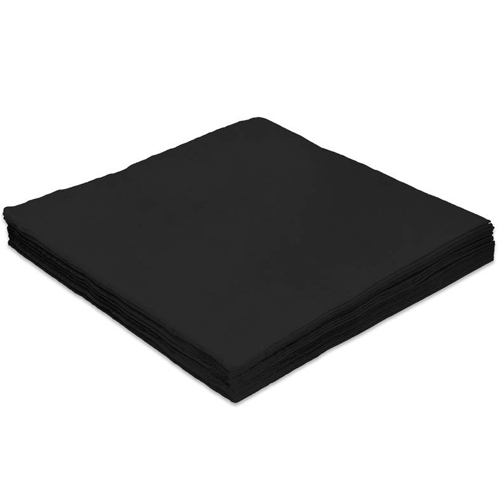 Guardanapos de Papel 24cmx24cm Liso Preto - 20 Un
