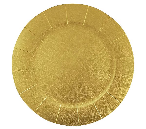 Sousplat de Papel 33cm Dourado