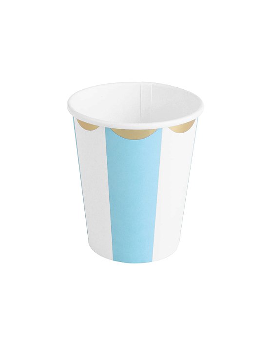 Copo de Papel 270ml Circo Azul Bebê - 10 Un
