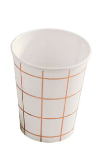 Copo de Papel 270ml Xadrez Bronze - 10 Un