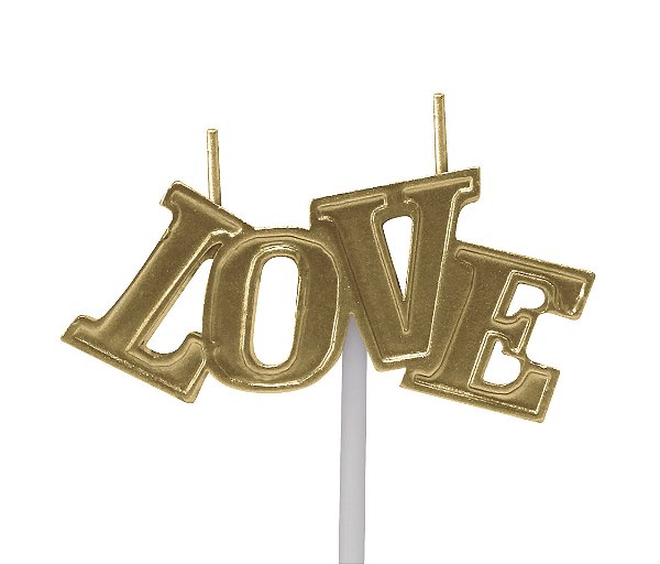 Vela Love Dourada
