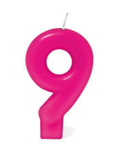 Vela Rosa Número 9
