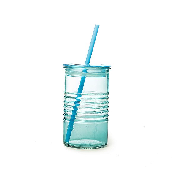 Copo de Vidro Joy Azul 8x8x13,5  - 400Ml