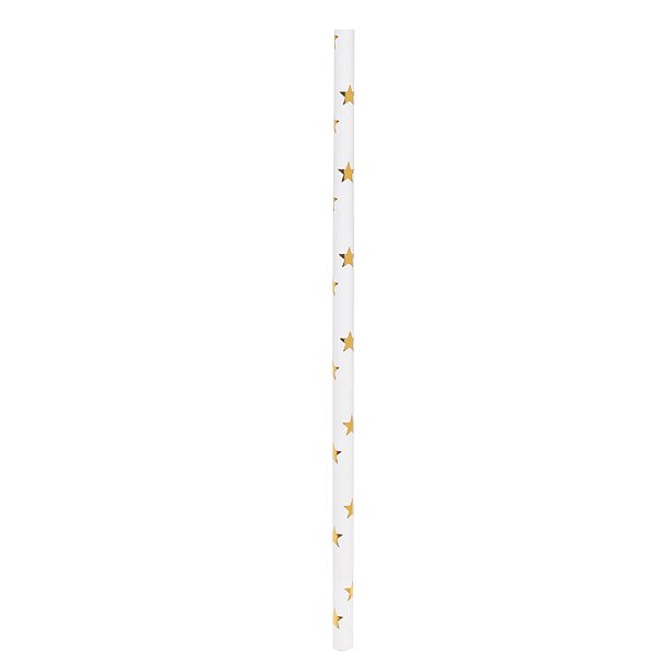 Canudo de Papel Estrela 20 cm - 20 Un