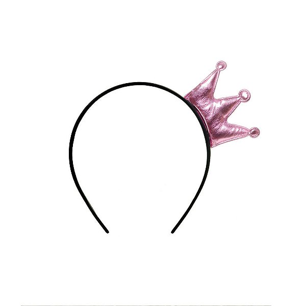 Acessório Tiara Coroa Rosa - 1 Un