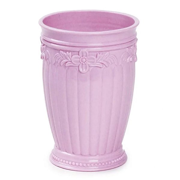 Cachepot Floral Lilás M 11,5x11,5x16,5cm - 1 Un