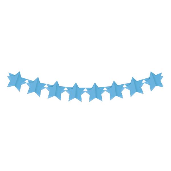 Faixa Decorativa Estrela 3D Azul Claro 3,60m - 1 Un