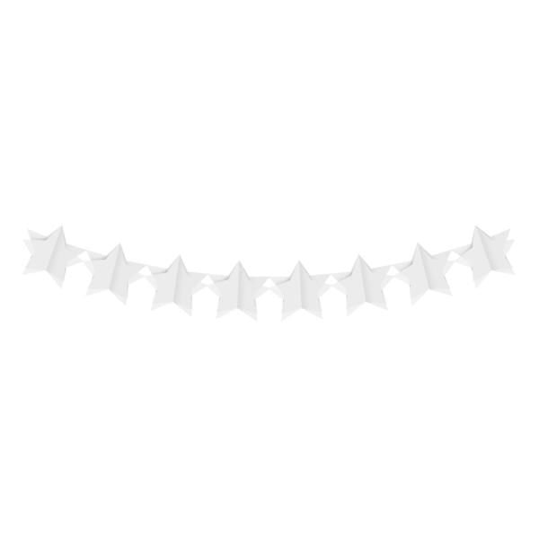 Faixa Decorativa Estrela 3D Branco 3,60m - 1 Un