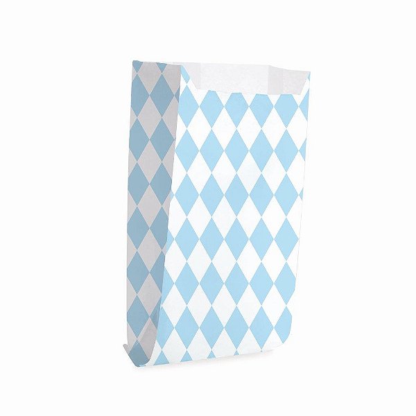 Saquinho para Pipoca e Hot Dog Losango Azul G 14x8x4 - 50 Un