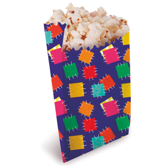 Saquinho para Lanche Arraiá P 10x8x4cm - 50 Un