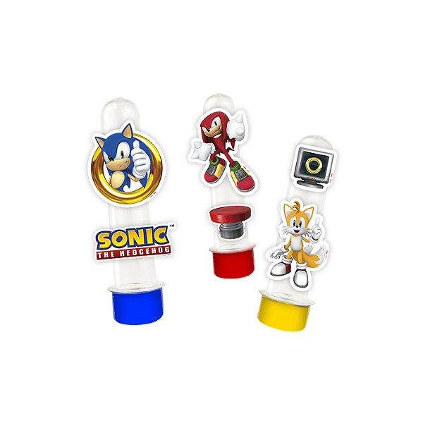 Mini Personagens Decorativos Sonic - 50 Un
