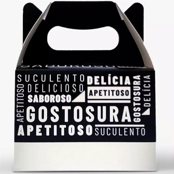 Caixa Maleta Hambúrguer Gourmet Black 12x8,5cm - 50 Un