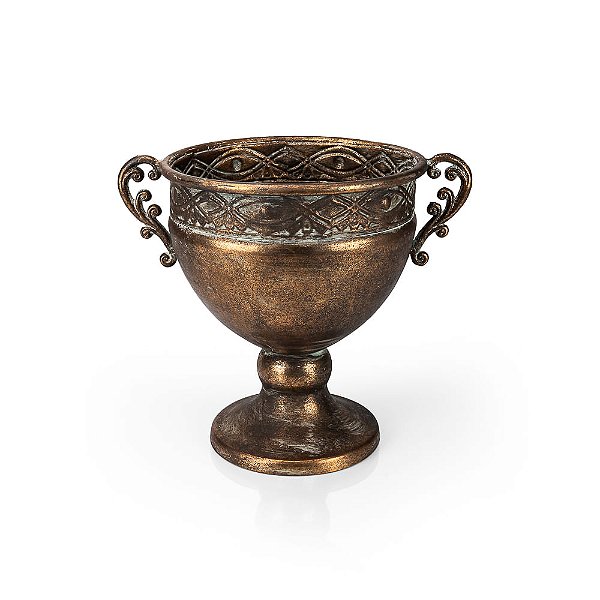 Ânfora Bordada Metal Gold