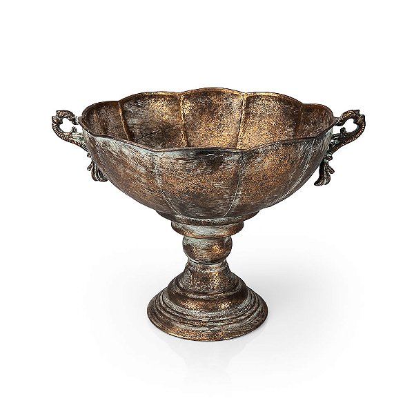 Ânfora Flor Metal Gold - M