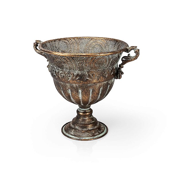 Ânfora Telada Metal Gold