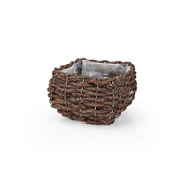 Cachepot Madeira Quadrado Floresta - M 21x20x13