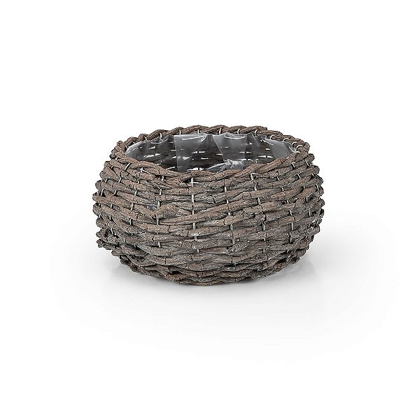 Cachepot Madeira Redondo Floresta - G 31x31x15,5