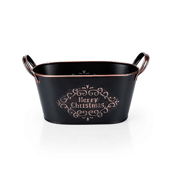 Cachepot Oval Metal Liverpool - M 29x14x13