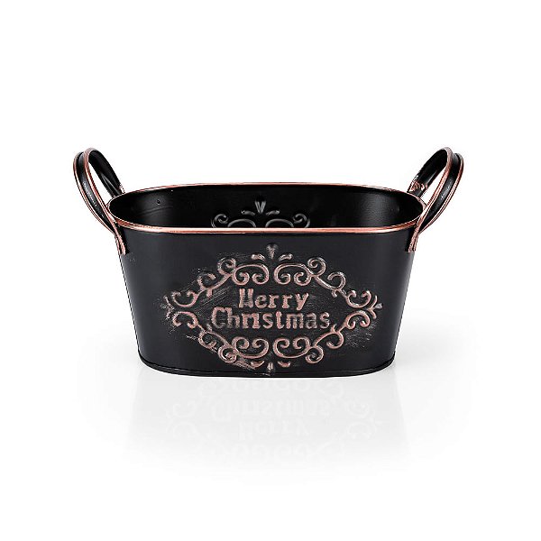 Cachepot Oval Metal Liverpool - P 23x12x11
