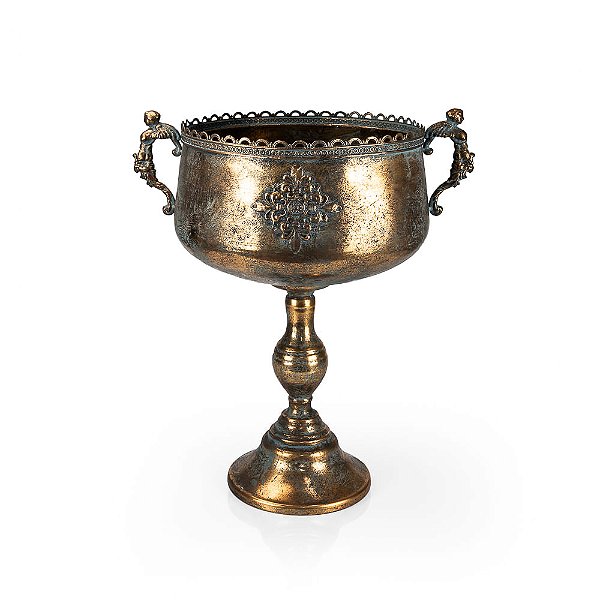 Cálice Metal Alto Arabesco Gold