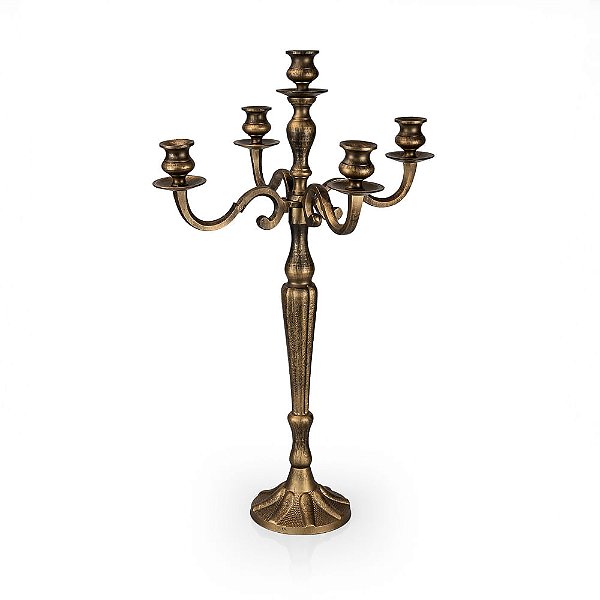 Castiçal Metal 5 Velas Lumiere