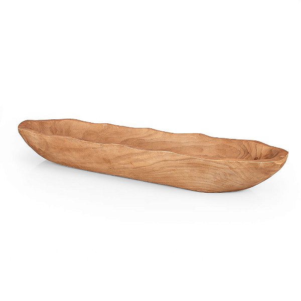 Centro de Mesa Madeira Oval Tupi 84x23x11