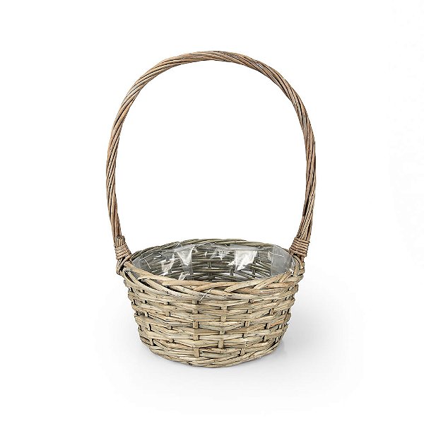 Cesto vime Redondo com Alça Alta Cartago - G 33x28x14