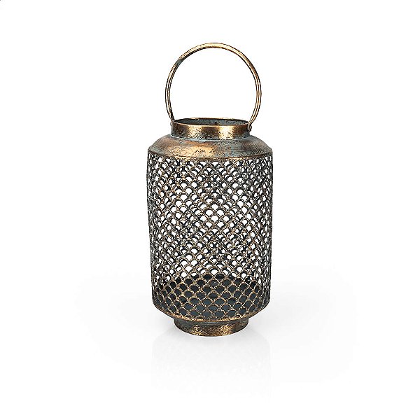Luminária Telada Metal Gold - M 20x20x33,5