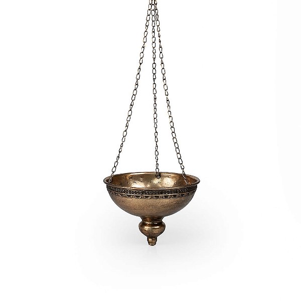 Suspenso Metal Rendado Gold 24x24x17