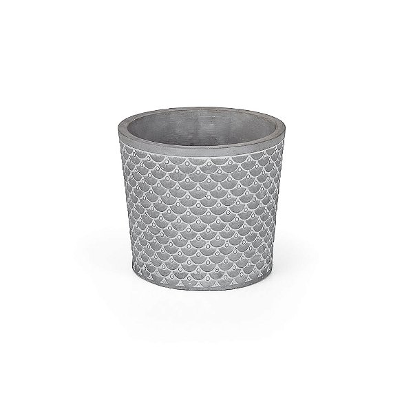 Vaso Cimento Desenho Escama 15X15X14,5
