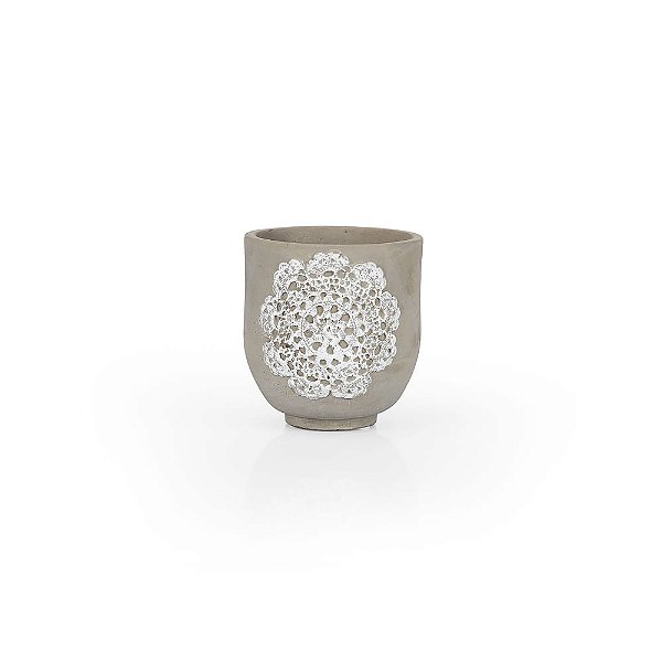 Vaso Cimento Rendado - P 12X12X13