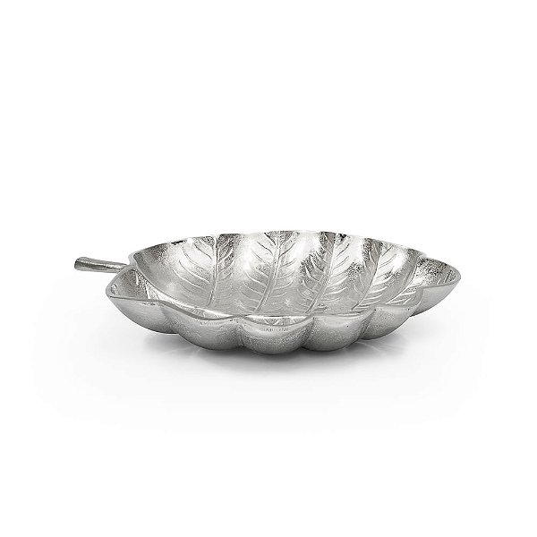 Bandeja Metal Hortelã Silver - M 40x33,5x6,5