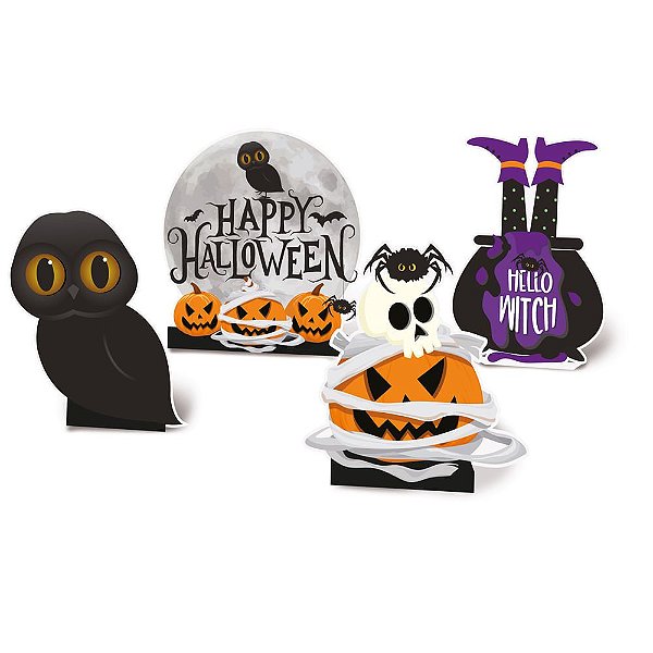 Silhueta Decorativa de Mesa Noite do Terror Preto - 4 Un