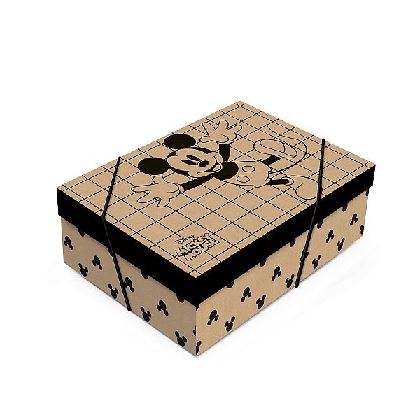Caixa Retangular com Tampa Mickey Kraft G 46X33X14 - 1 Un