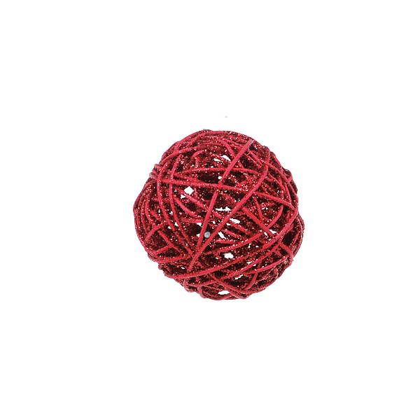 Bola Rattan Vermelho 10cm