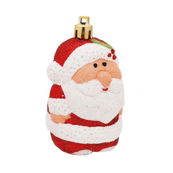 Enfeite para Pendurar Papai Noel Vermelho - 4 Un